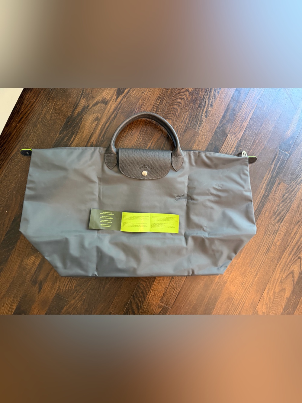 Longchamp Le Pliage Travel Bag + Size L + color: Anthracite